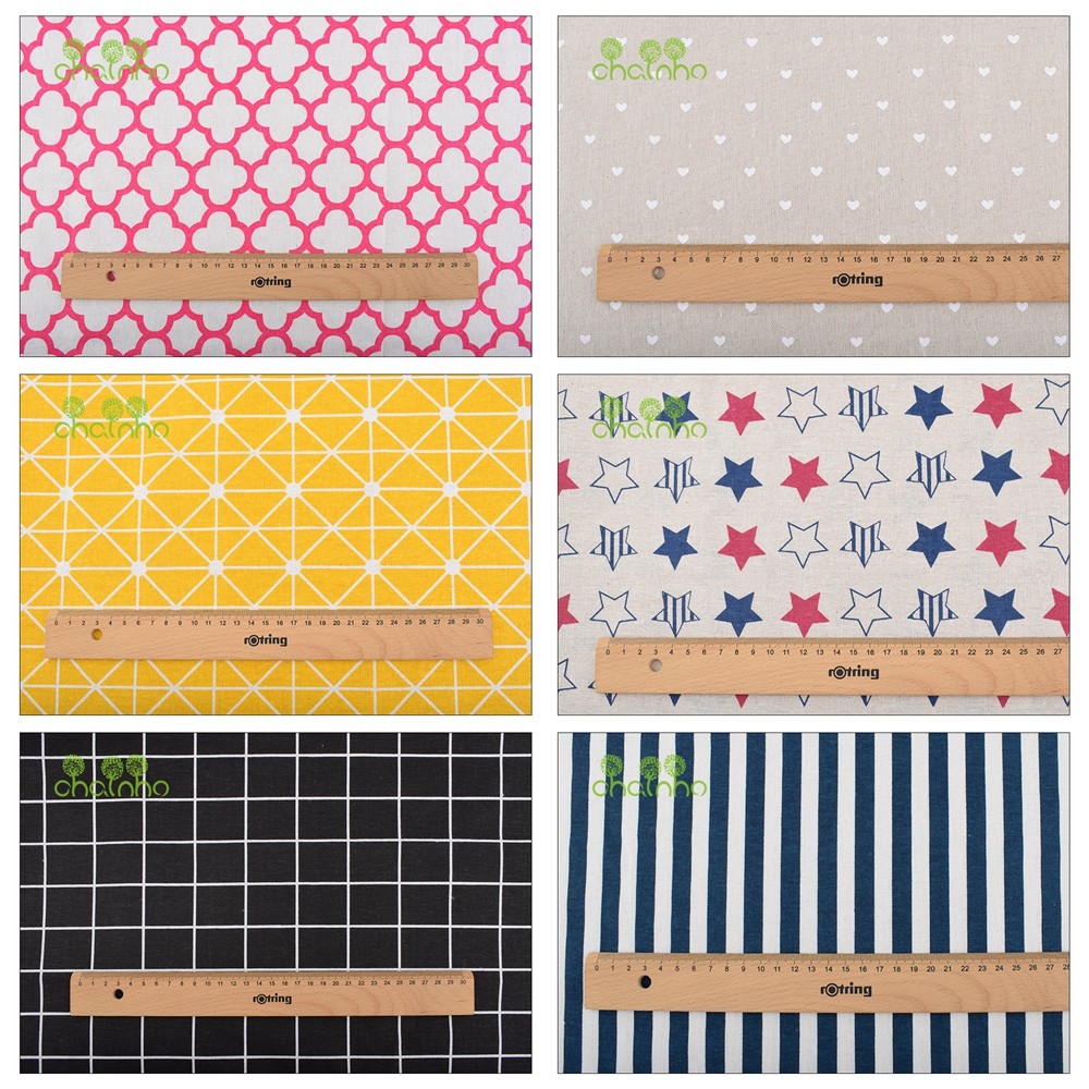 Sewing Geotextile Fabric - Chainho,Printed Cotton Linen Fabric,DIY Sewing Quilting