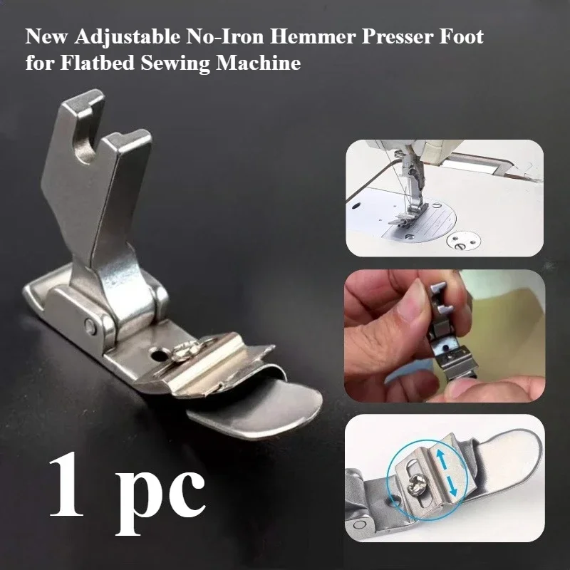 Sewing Factory - Adjustable No-Iron Hemmer Foot for Flatbed