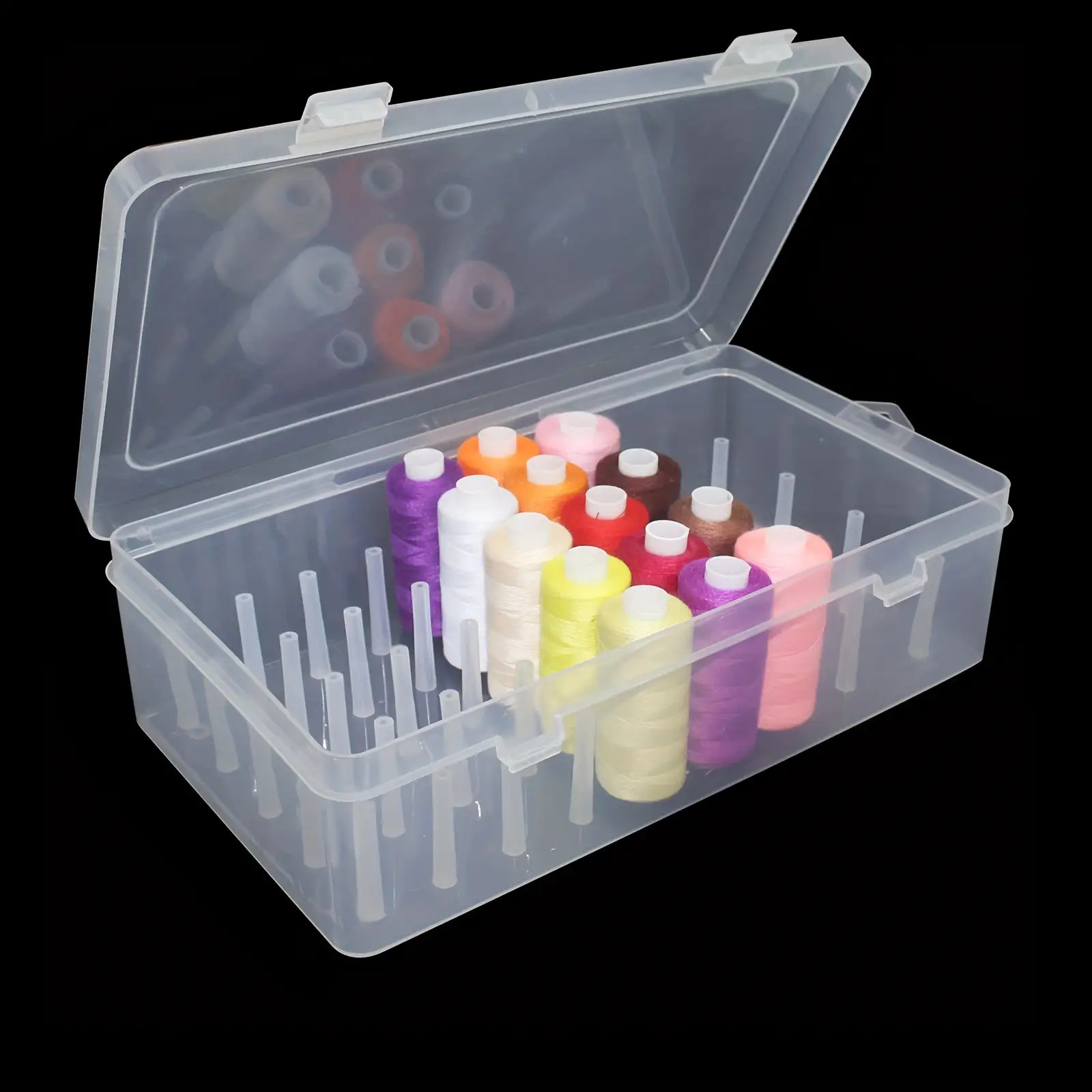 Bobbin Organizer Box - Clear Plastic Sewing Thread Storage Box