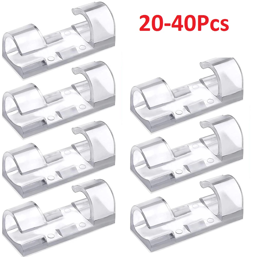 Bobbin Organizer Box - 40PCS Cable Organizer Clips Cable Management