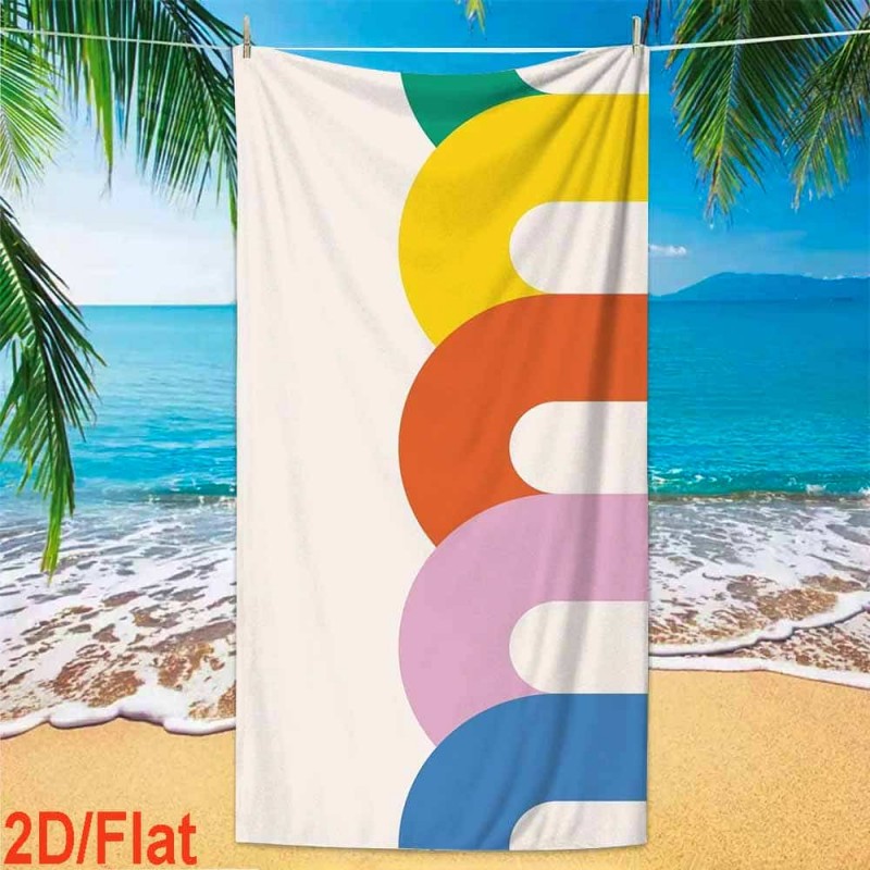 Century Textile & Sewing Supply Reviews - Mid Century Abstract Style Curved Rainbow