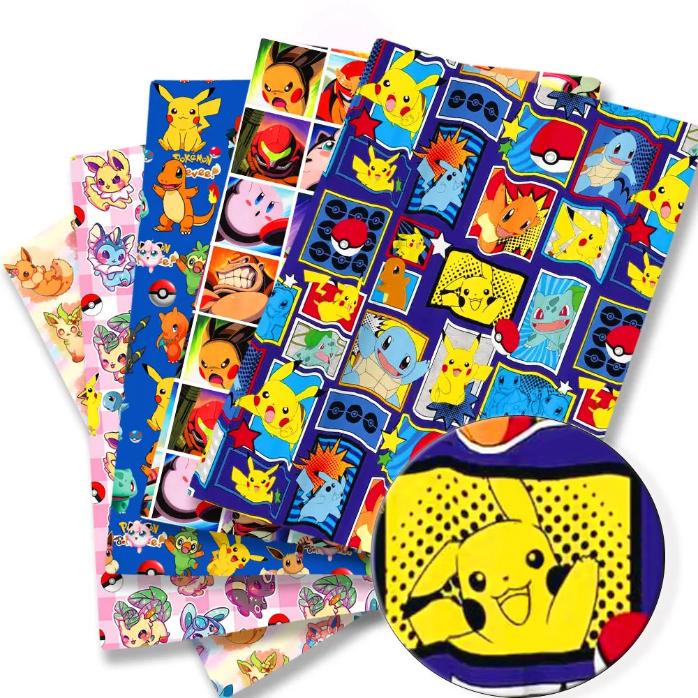 Sewing Production - Pokemon Cartoon Fabric140*50cm Handmade Sewing Patchwork