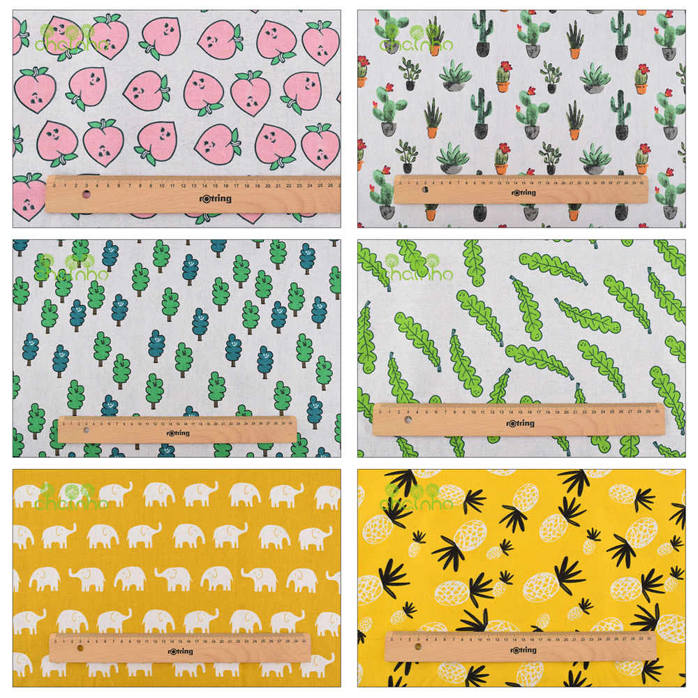 Sewing Geotextile Fabric - Chainho,Printed Cotton Linen Fabric,DIY Sewing Quilting