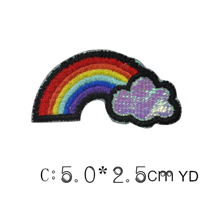 10 Pcs Rainbow Embroidered Pat - огляд і ціна Sewing Id