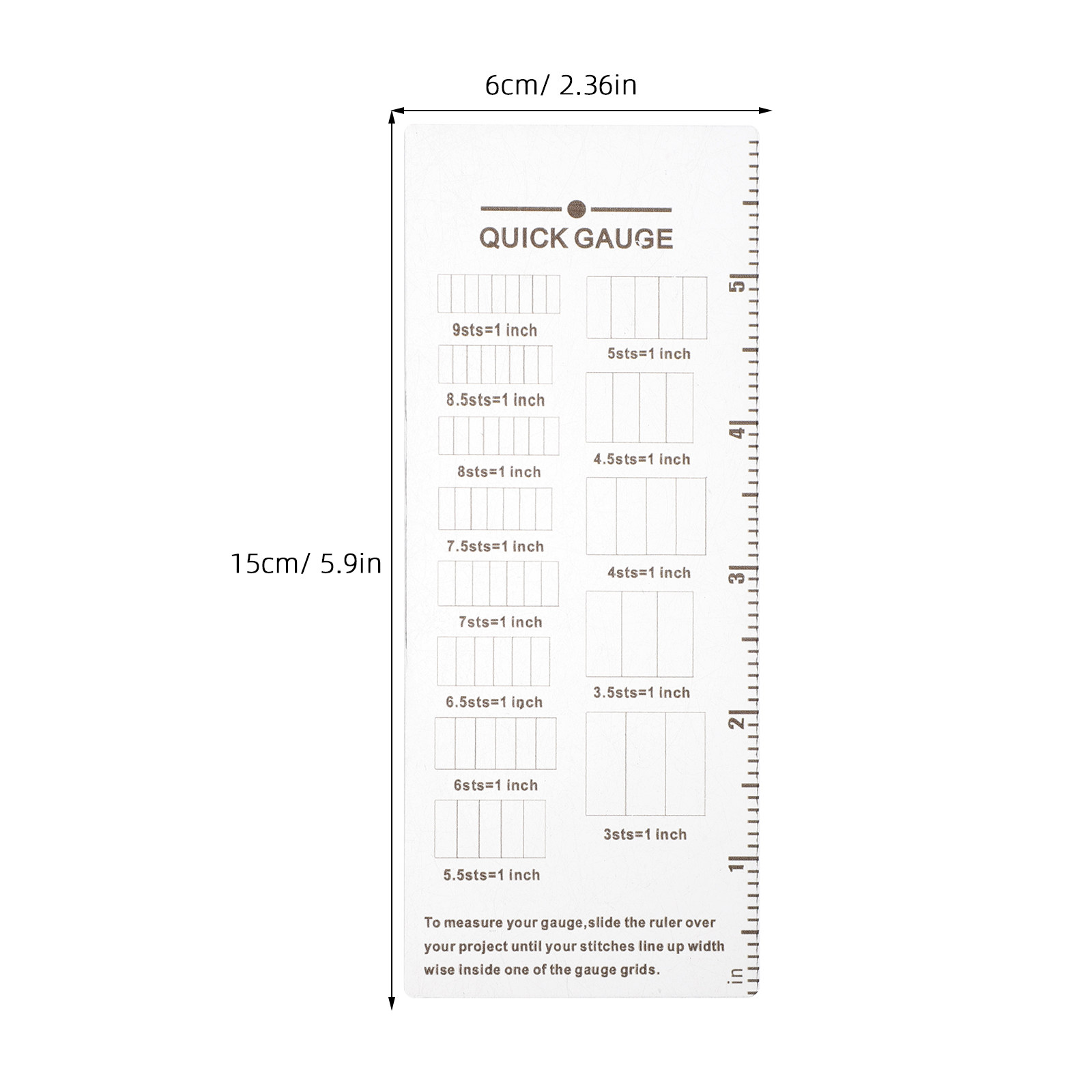 2Pcs Knitting Gauge Ruler Acry - огляд і ціна Sewing Gauge Ruler