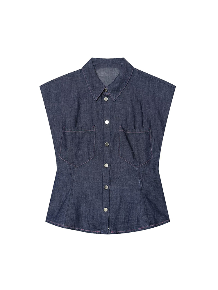 TFMLN Women Denim Pant Set Chi - огляд і ціна Shoulder Pad Set In