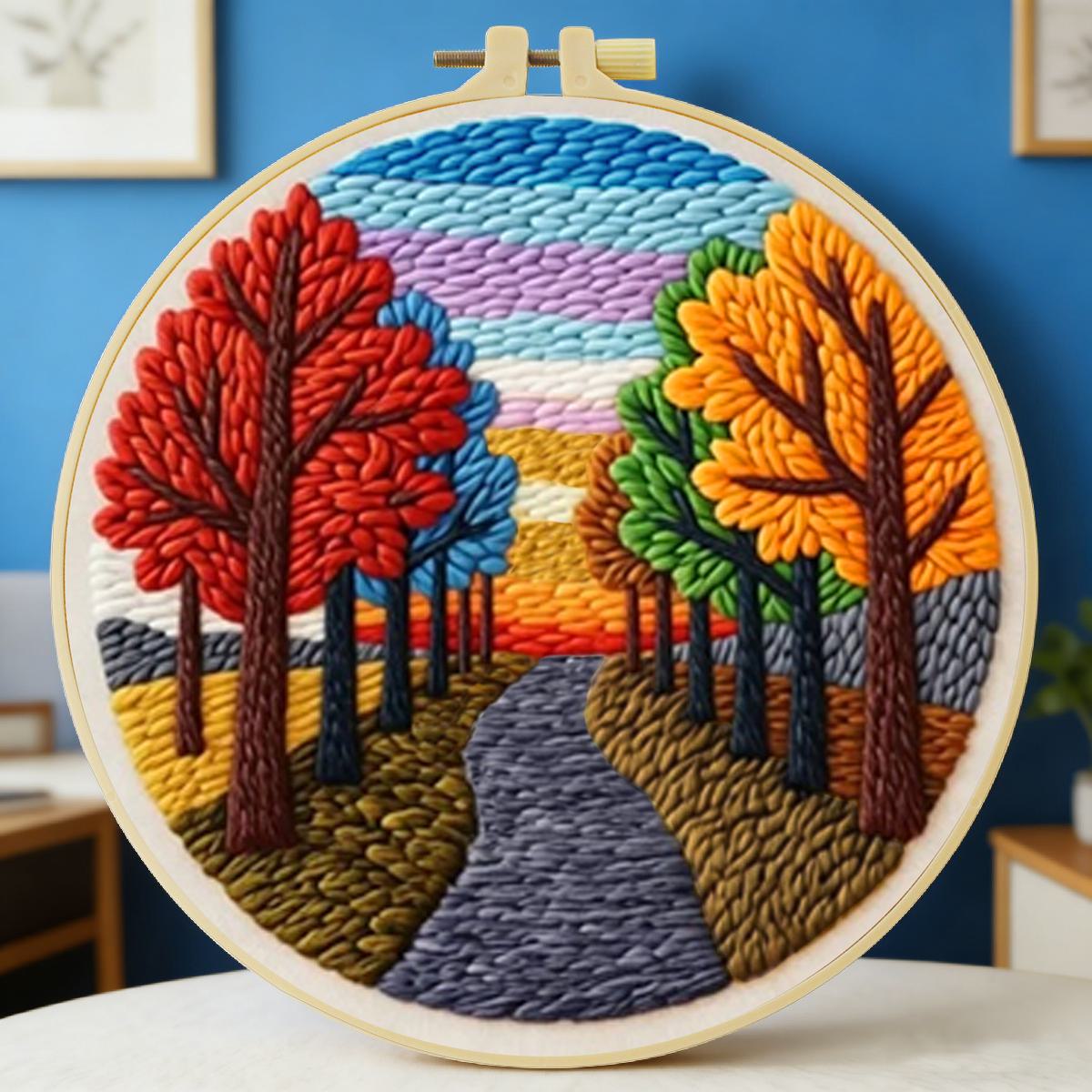 20X20CM/7.87inch Scenery Punch - огляд і ціна Is Sewing Textile Art