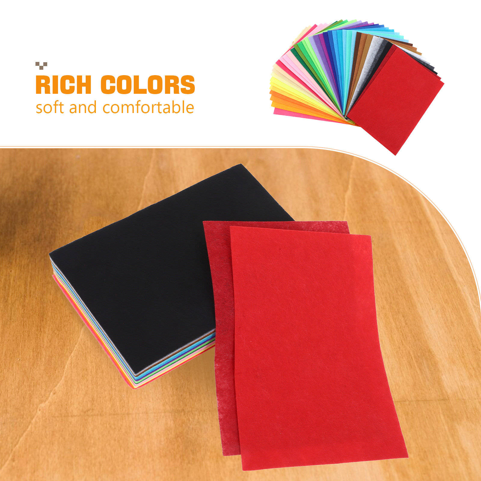 40Pcs Assorted Colored Felt Fa - огляд і ціна Is Sewing Textile Art