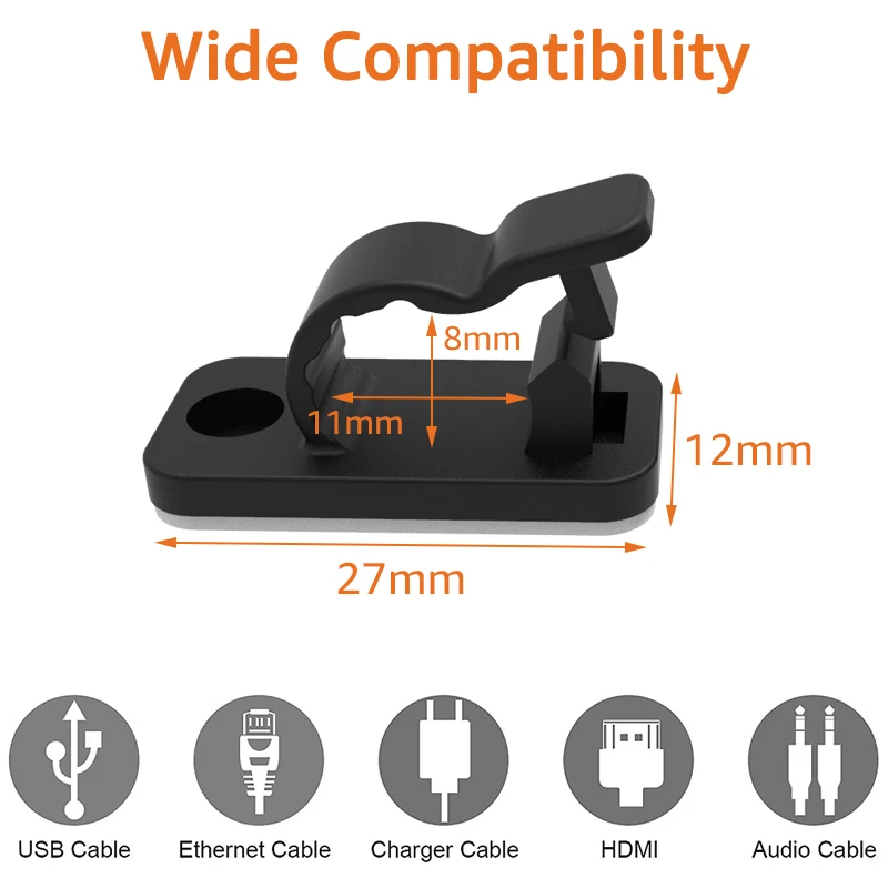10/50PCS Cable Organizer Clips - огляд і ціна Bobbin Organizer Box