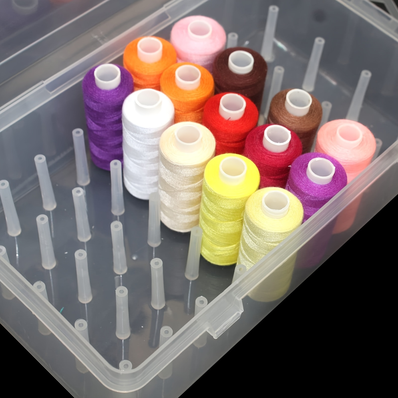 Clear Plastic Sewing Thread St - огляд і ціна Bobbin Organizer Box