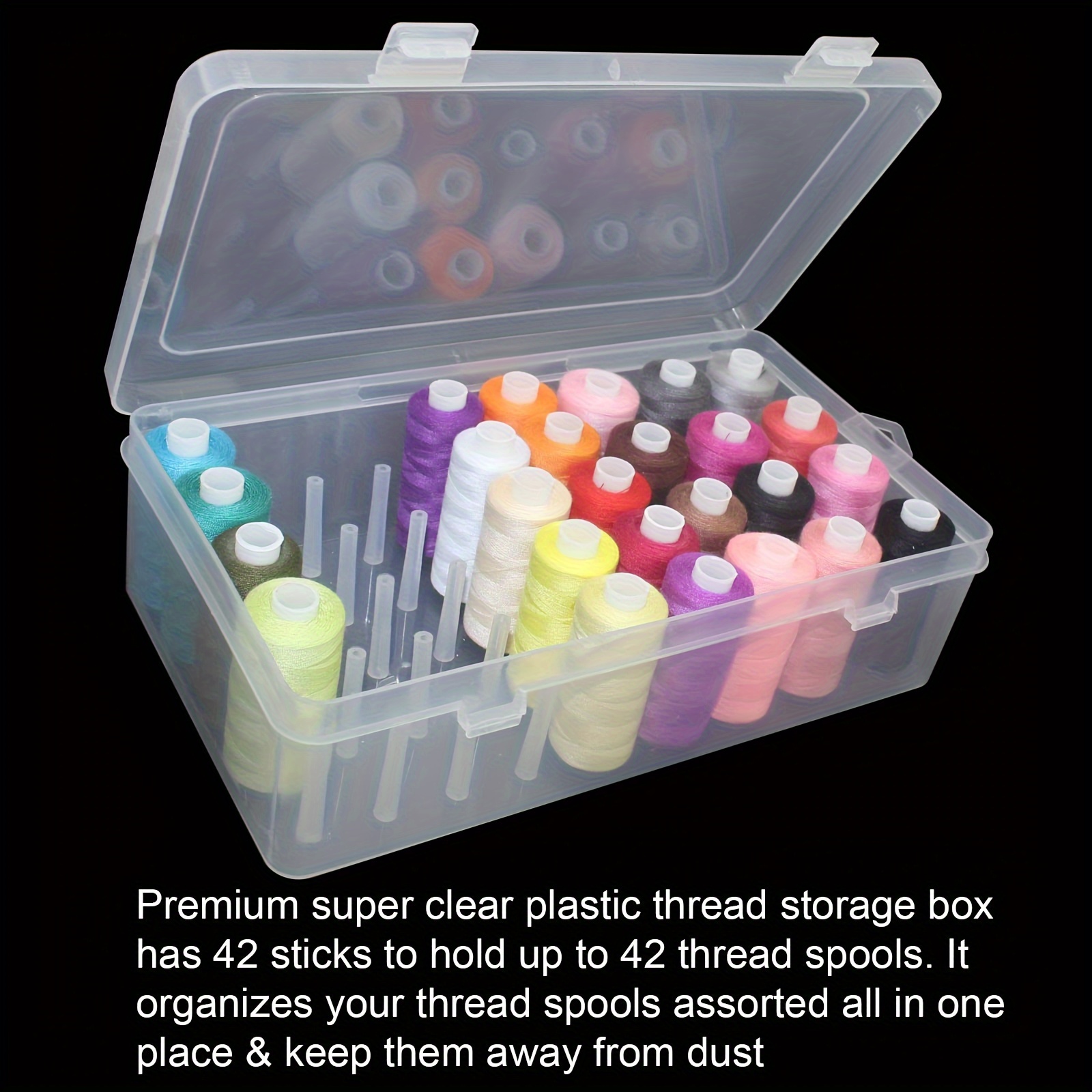 Clear Plastic Sewing Thread St - огляд і ціна Bobbin Organizer Box