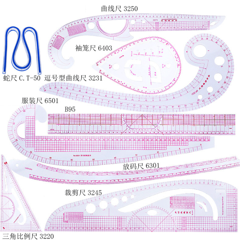5/6/9pcs Set Tailor Measuring  - огляд і ціна Sewing Gauge Ruler