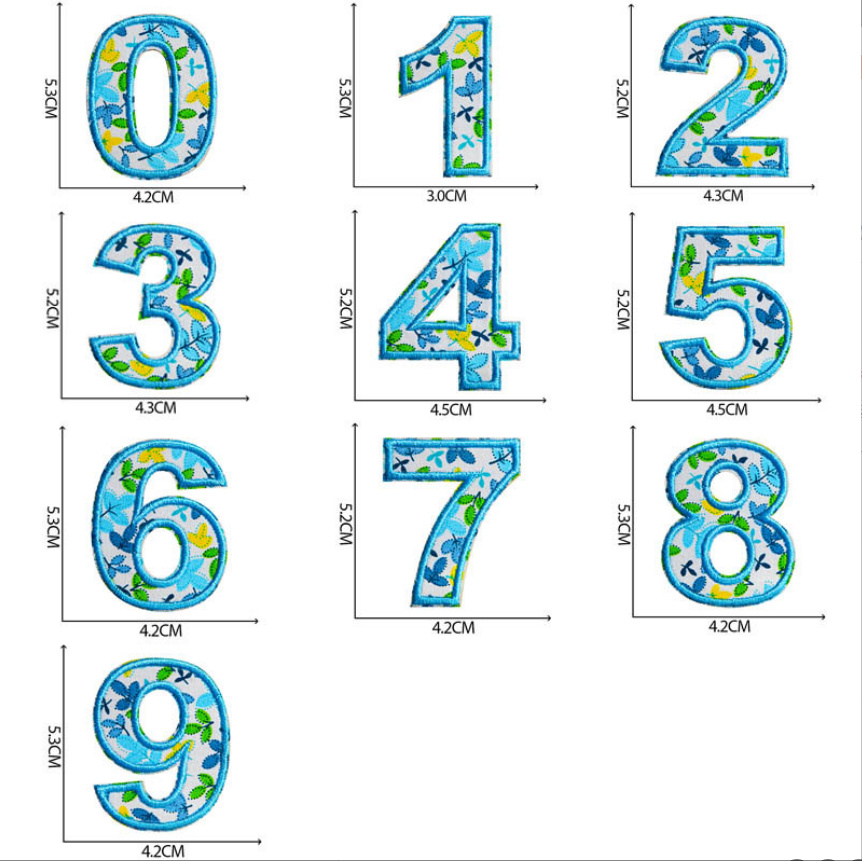 10 Pcs Blue Color Number Alpha - огляд і ціна Sewing Id