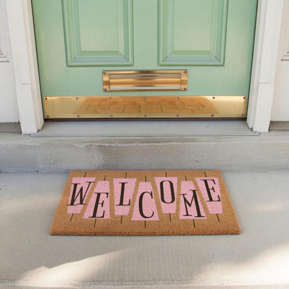 Retro Pink Cute Doormat Welcom - огляд і ціна Century Textile & Sewing Supply Reviews