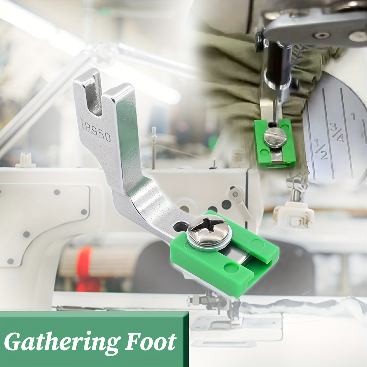 P950 Adjustable Ruffling Press - огляд і ціна Rolled Hem Foot